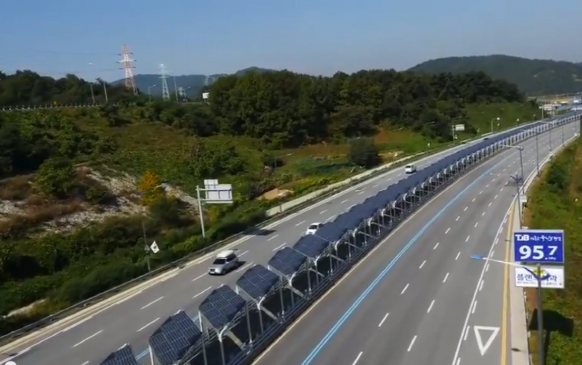 Solarni paneli prekrivaju biciklističku stazu u Južnoj Koreji