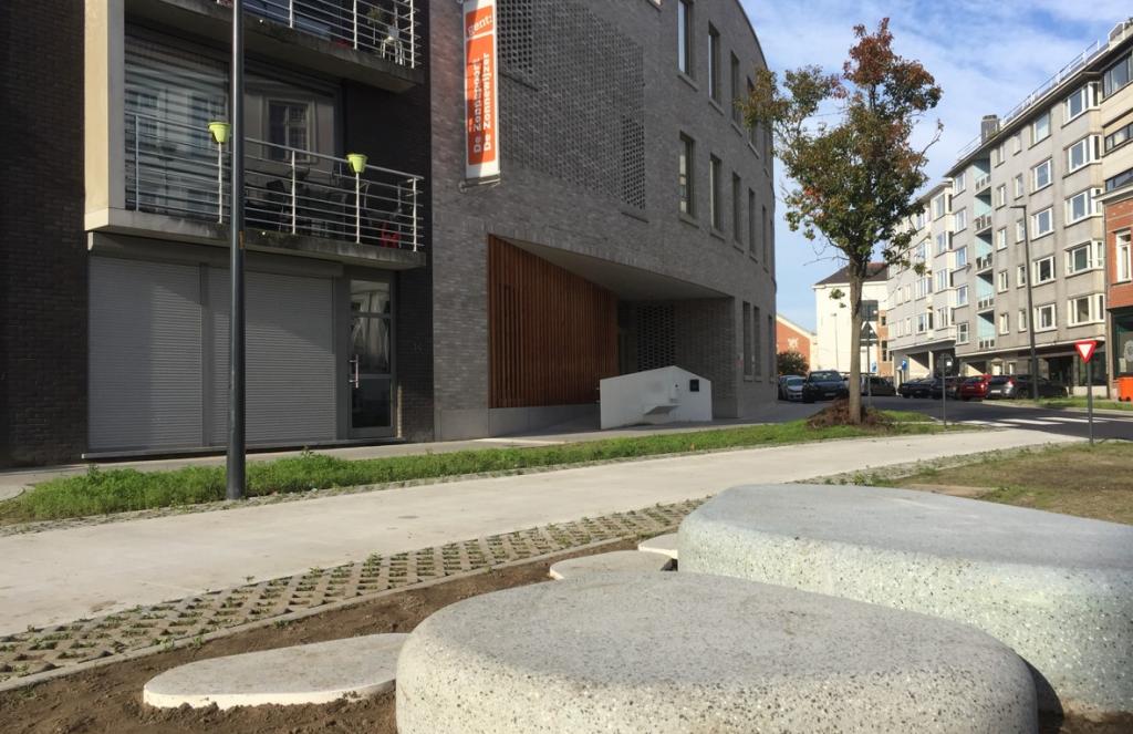 Novi urbani namještaj u Gentu smanjuje emisiju CO2 iz betona za 65%