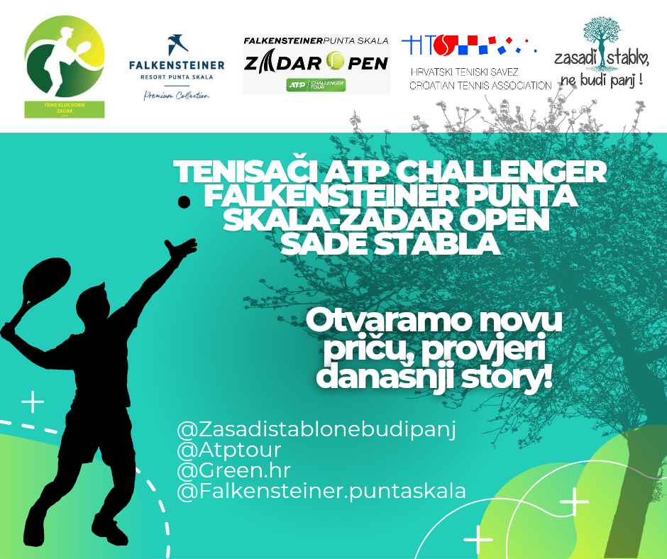 Najava sadnje stabala uz pomoć tenisača na ATP Falkensteiner Punta Skala – Zadar Openu