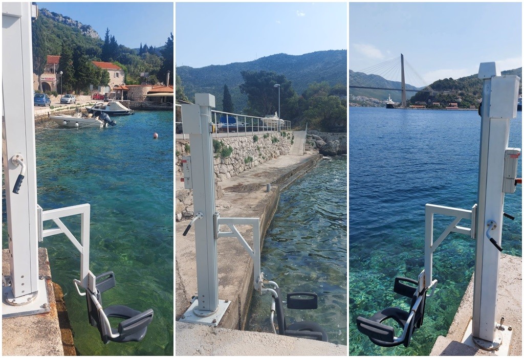 Postavljena dizala za osobe s invaliditetom na četiri dubrovačke plaže