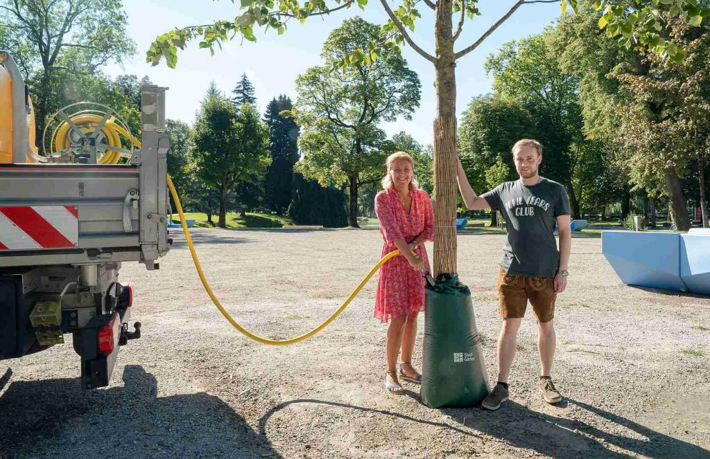 Salzburg raspoređuje vreće s vodom kako bi pomogli stablima tijekom toplinskog vala