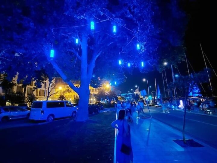 “Plavo stablo” bilo je jedan od simbola manifestacije “Light is Life” u Šibeniku