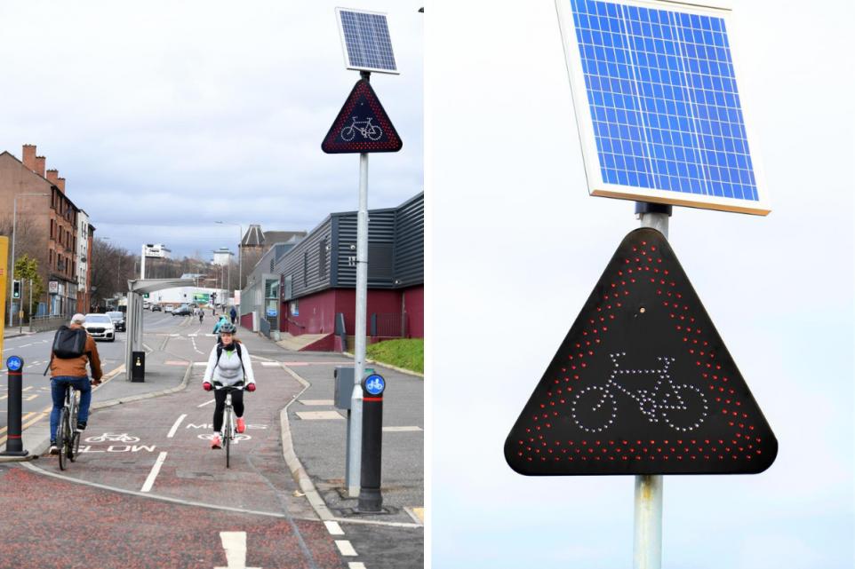 Glasgow proširuje gradom LED biciklističke sigurnosne znakove