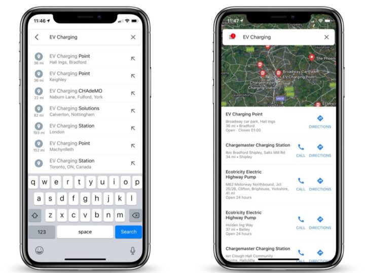 Google Maps pomaže vozačima električnih automobila da pronađu punjače