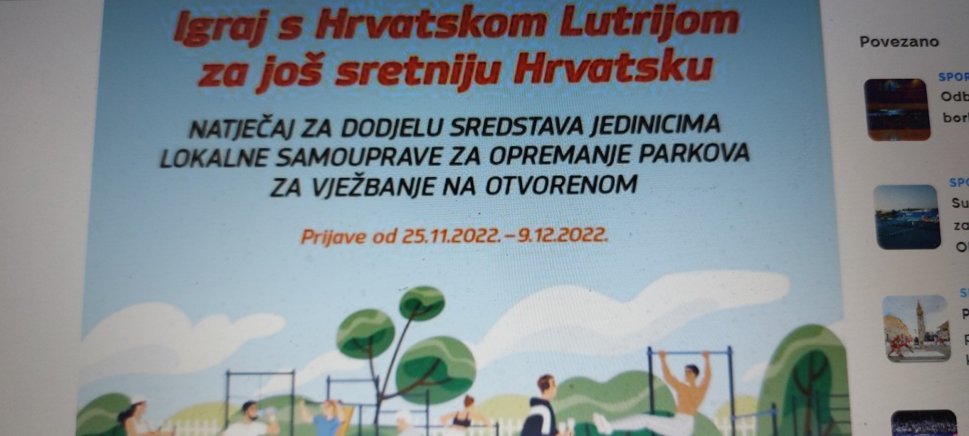 Grad Umag sretni dobitnik Parka za vježbanje by Hrvatska Lutrija