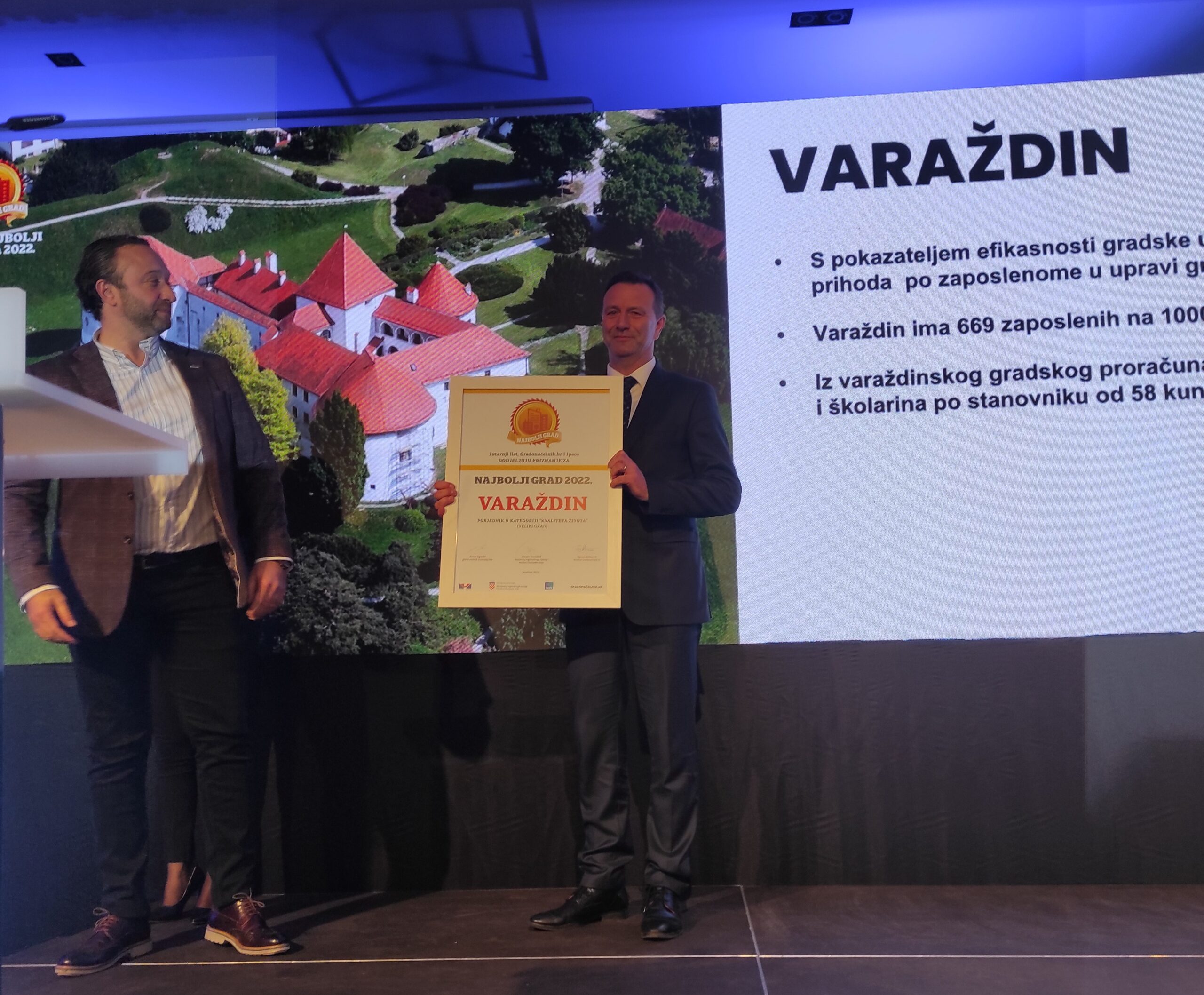 Varaždin dobitnik nagrade najboljeg velikog grada u Hrvatskoj u kvaliteti života