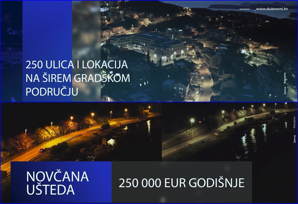 Završena cjelovita rekonstrukcija rasvjete na području Dubrovnika koja će uštediti godišnje do 250 tisuća eura