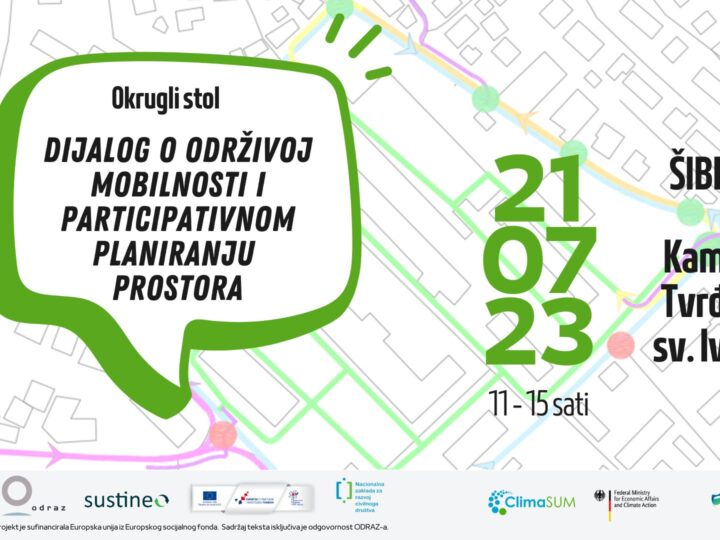 ODRAZ poziva na okrugli stol “Dijalog o održivoj mobilnosti i participativnom planiranju prostora”