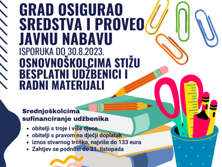 Dubrovačkim osnovnoškolcima stižu besplatni udžbenici i radni materijali