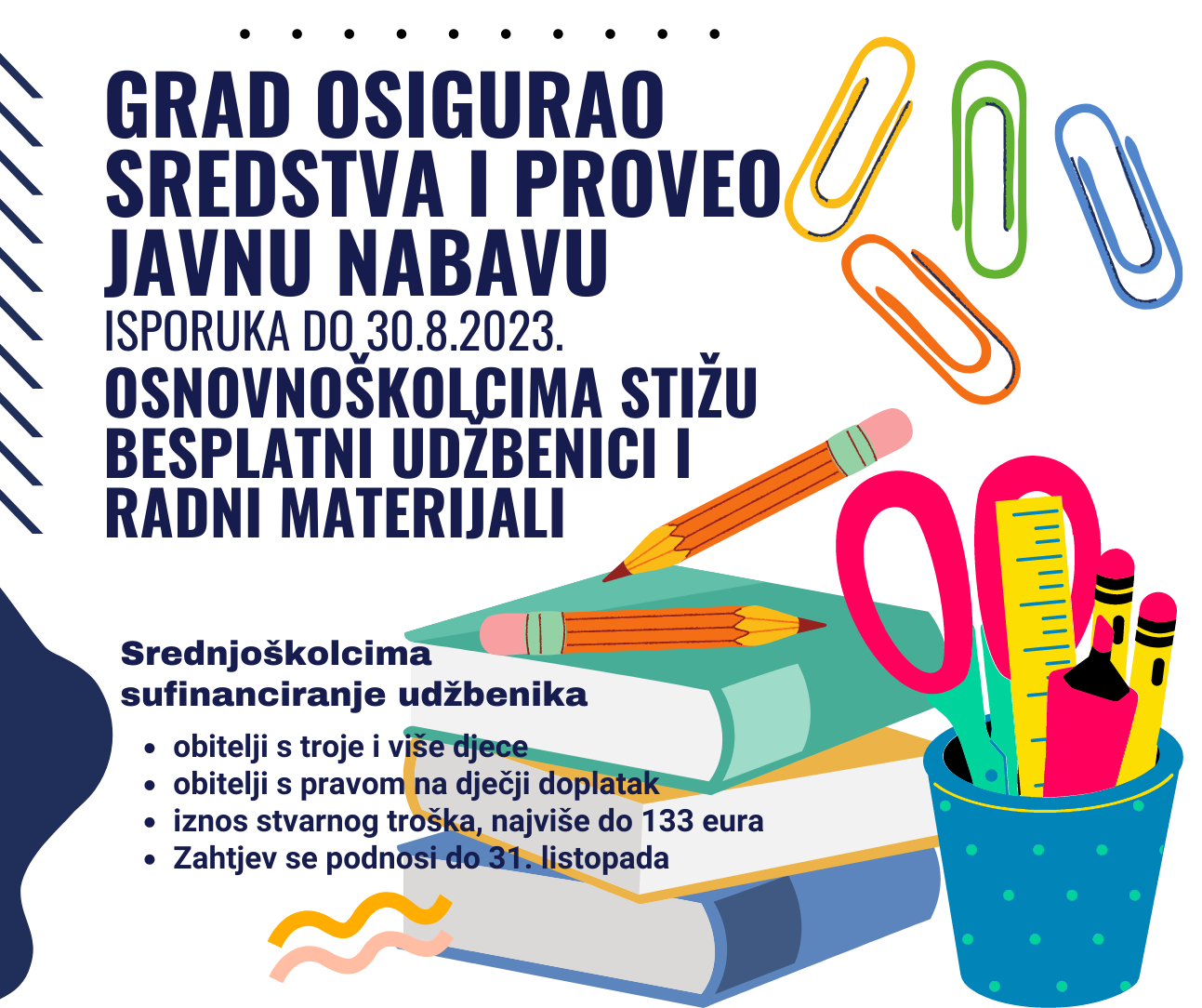 Dubrovačkim osnovnoškolcima stižu besplatni udžbenici i radni materijali