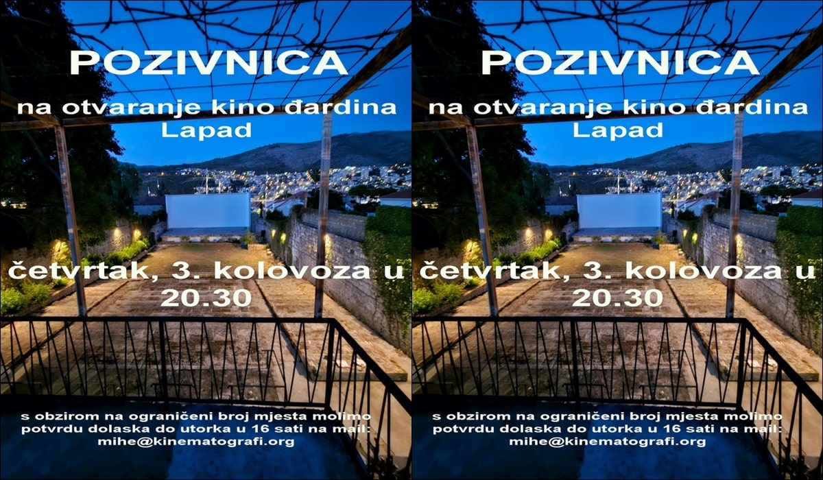 FILMSKA ČAROLIJA POD ZVIJEZDAMA „Kino đardin Lapad“ danas otvara svoja vrata