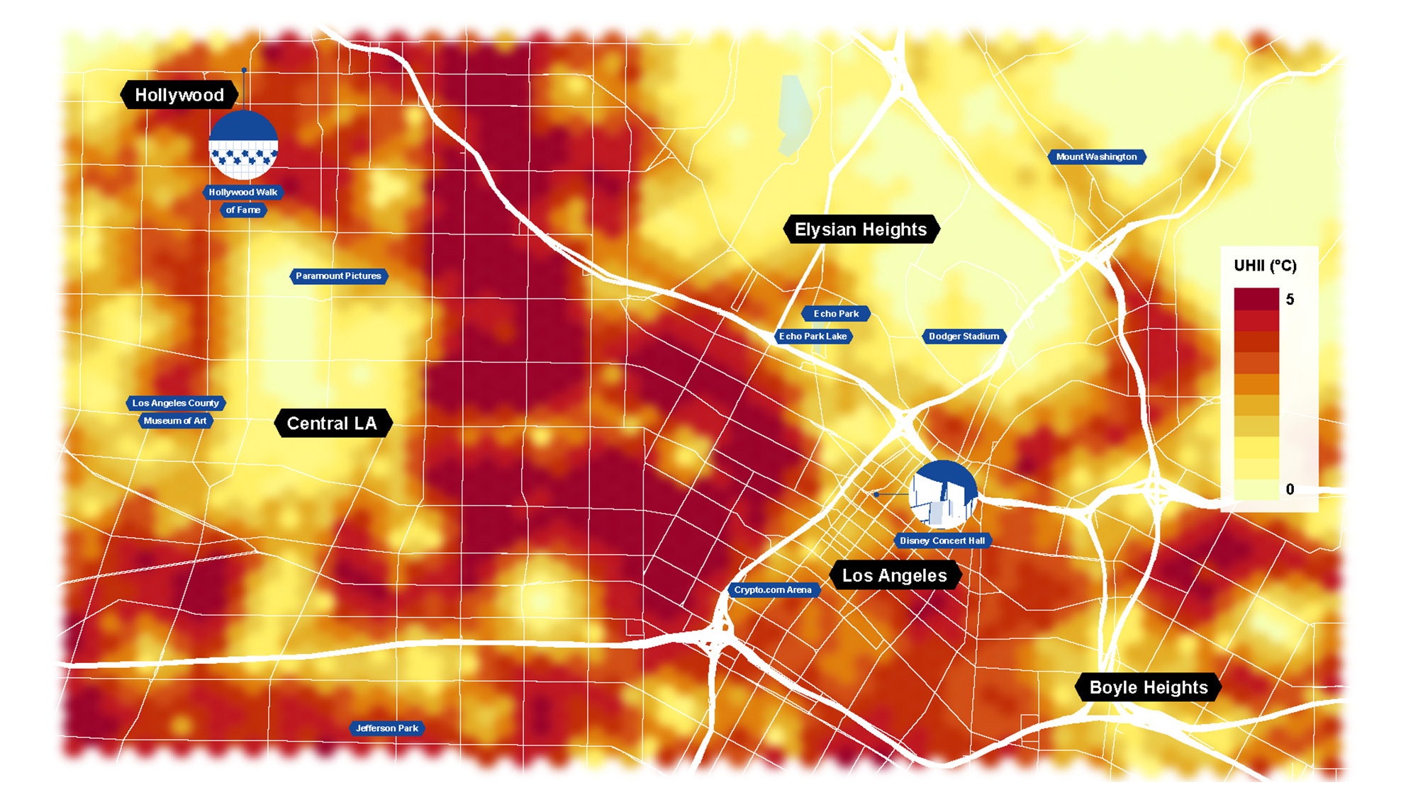 Većina ekstremnih vrućih točaka na urbanim toplinskim otocima otkrivena je u ovoj studiji