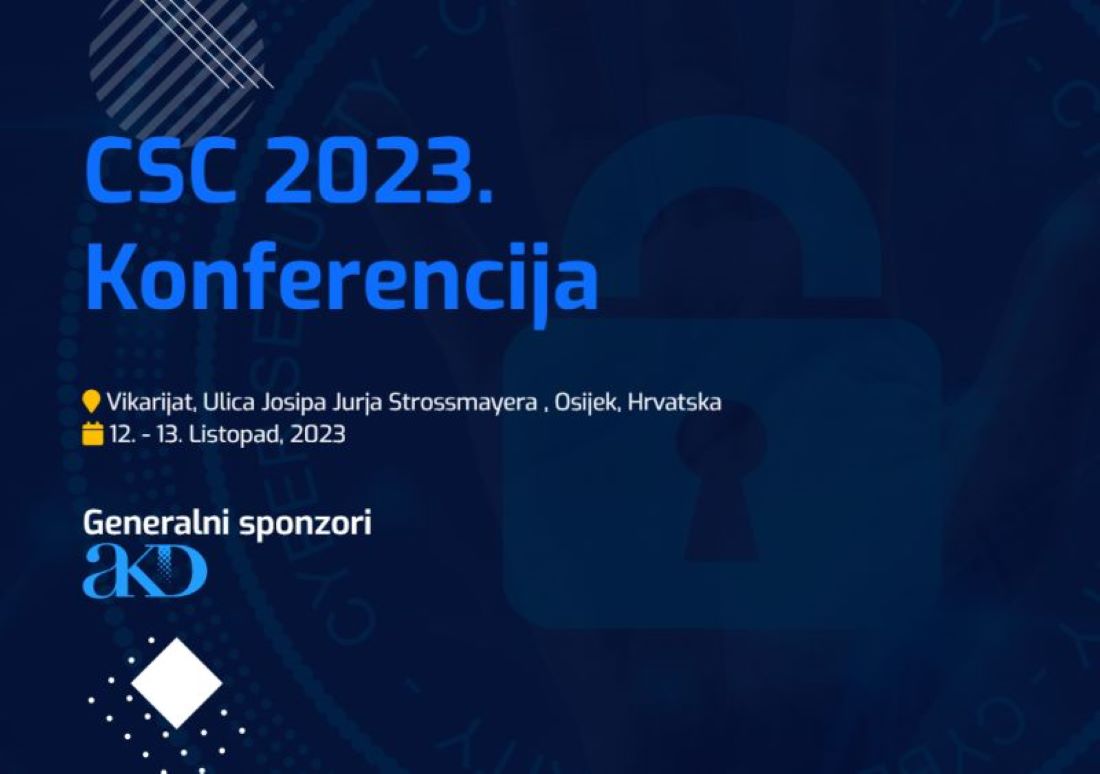 Idući mjesec u Osijeku međunarodna konferencija o kibernetičkoj sigurnosti “CSC 23”