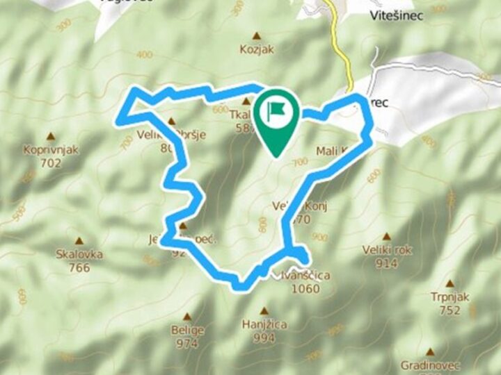 Aplikacija planinarskih i biciklističkih ruta Ivanščice