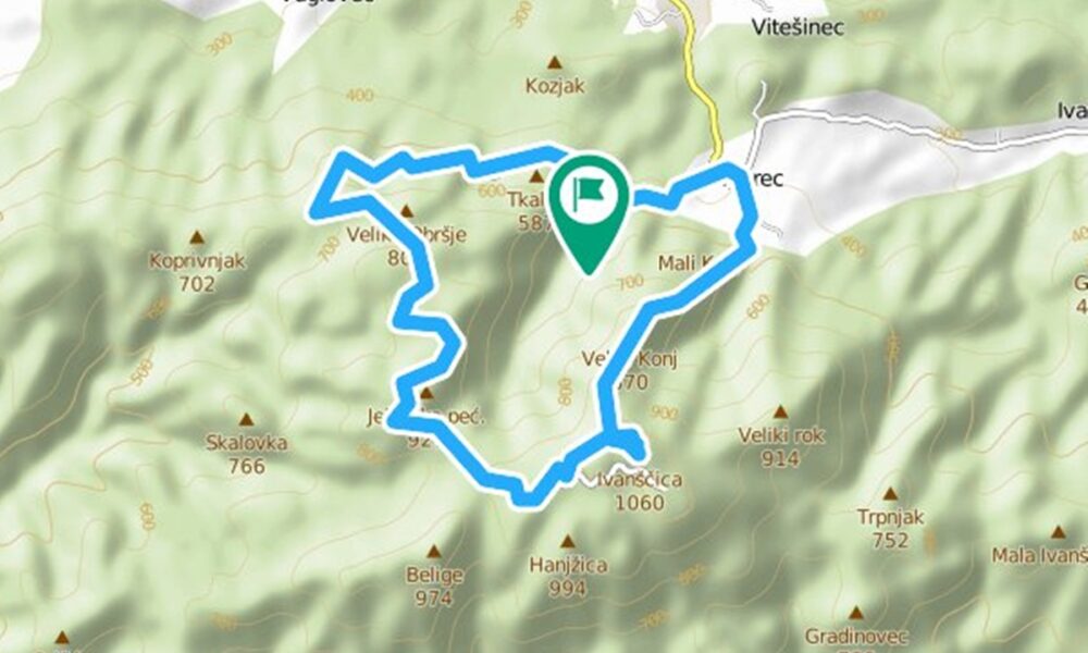 Aplikacija planinarskih i biciklističkih ruta Ivanščice