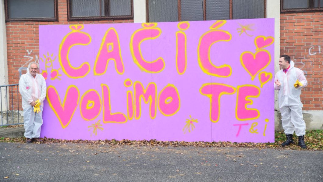 Kerekeši prikupili milijun eura za Kulturni centar pa napravili grafit ‘Čačić, volimo te’