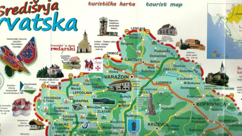 Ivanec sjajno predstavljen na turističkoj karti Središnje Hrvatske kao destinacija koju vrijedi posjetiti