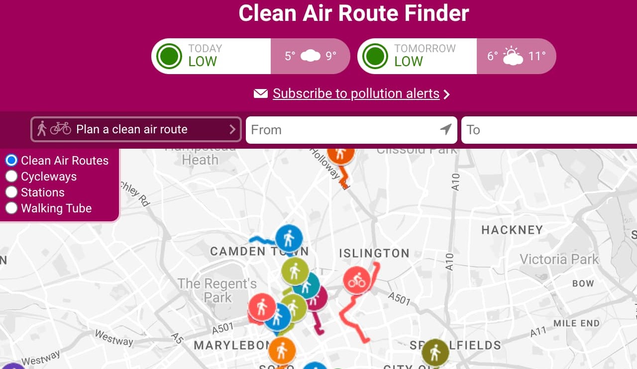 Grad London i gradske četvrti lansiraju aplikaciju za praćenje kvalitete zraka