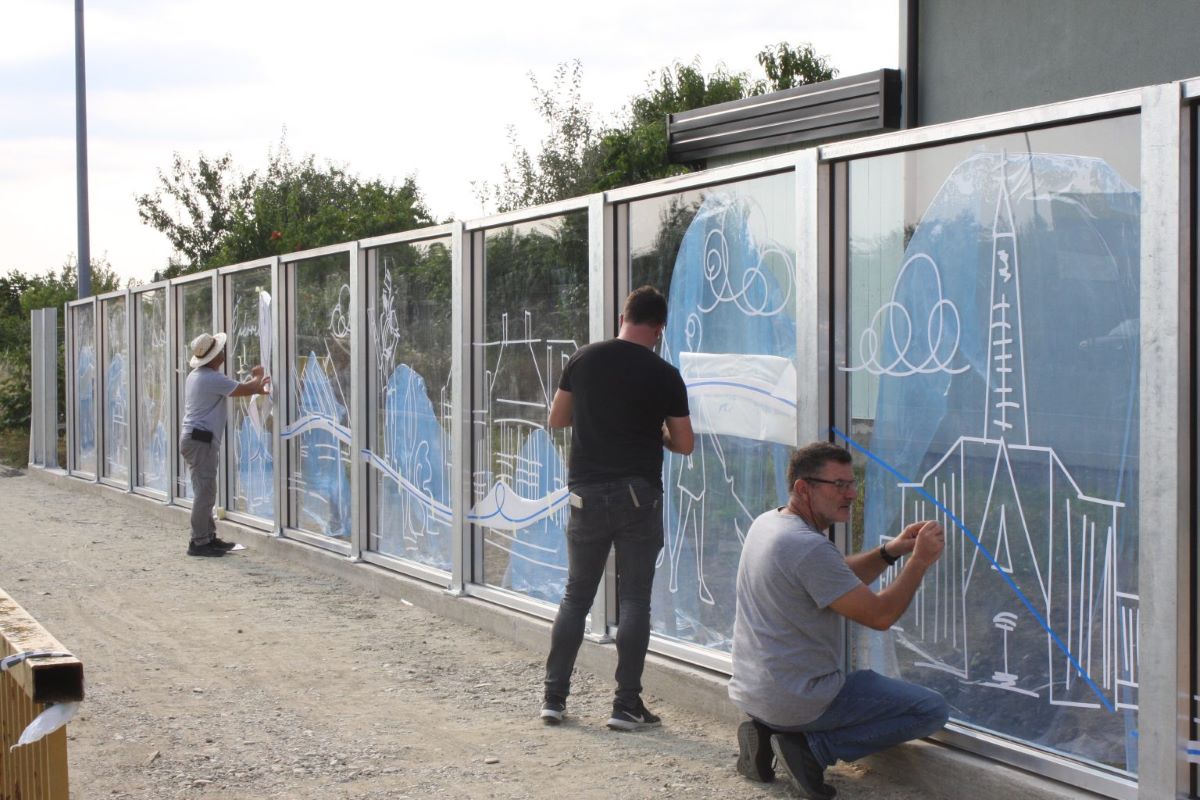 Uz novo kružno raskrižje postavljen bukobran oslikan motivima Čakovca