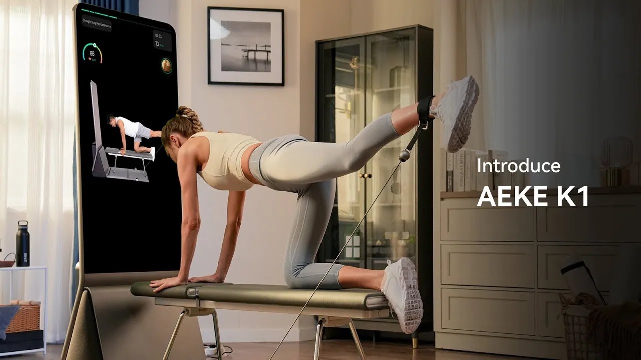 Trenirajte kod kuće ispred velikog mobitela trenera