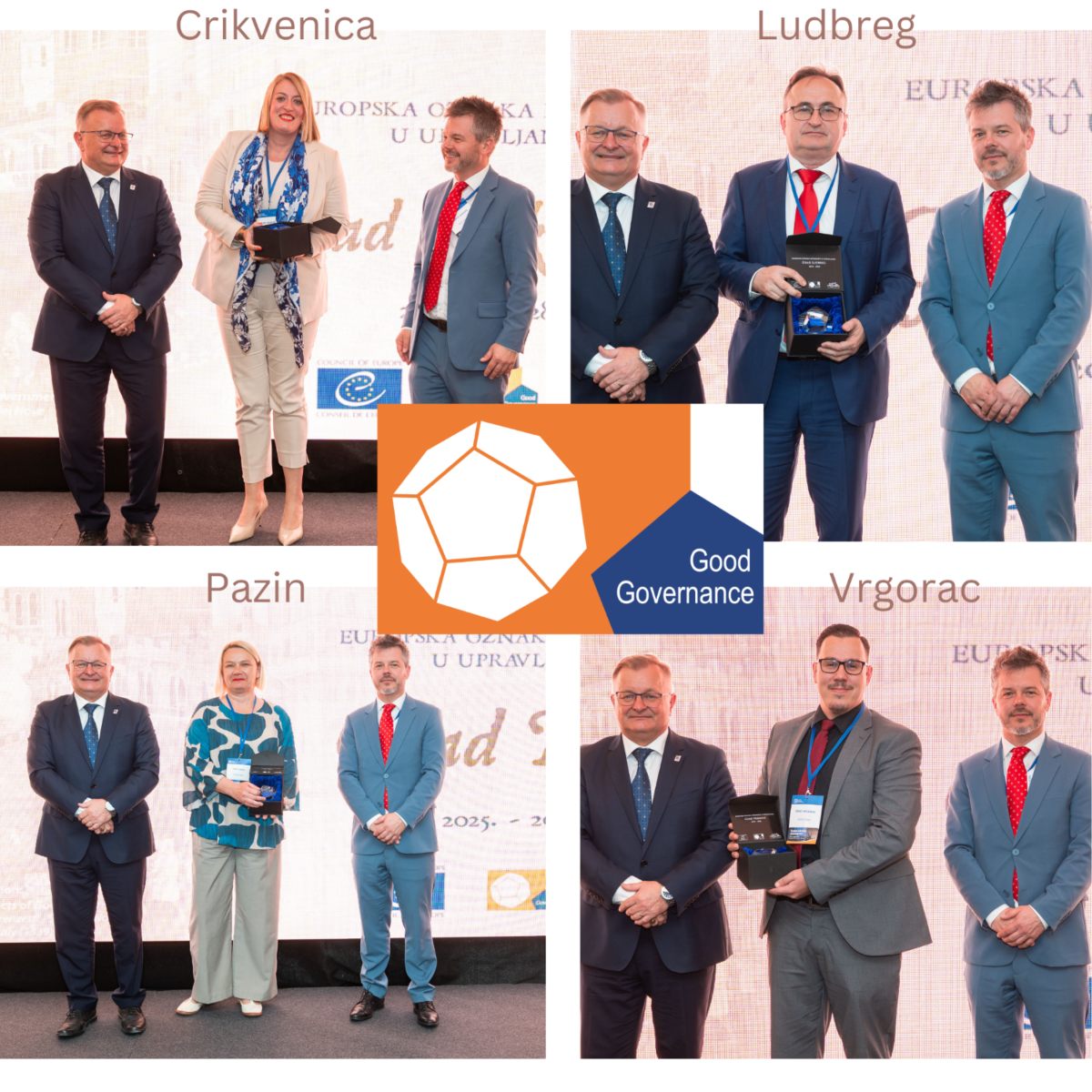 Crikvenica, Ludbreg, Pazin i Vrgorac dobili priznanja Vijeća Europe za izvrsnost u upravljanju