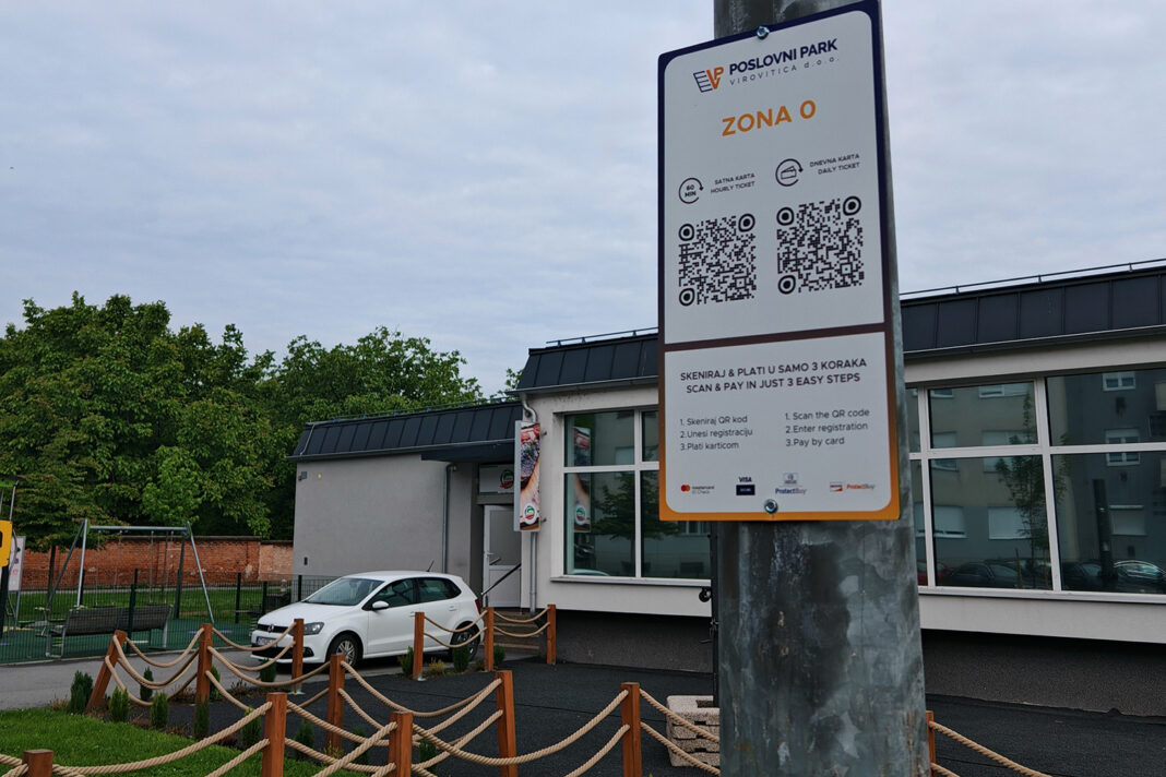 Virovitica među prvim gradovima u Hrvatskoj s plaćanjem parkinga putem QR koda