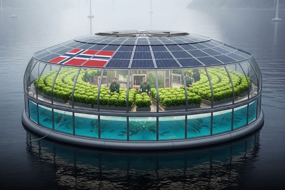 Norveška je dizajnirala plutajući staklenik koji proizvodi hranu, ribu i čistu energiju – sve odjednom