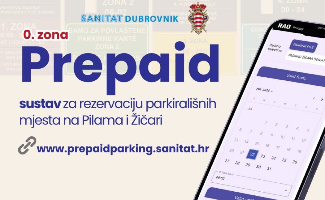 Smart city Dubrovnik: Pokrenut prepaid sustav za rezervaciju parkirališnih mjesta na Pilama i Žičari