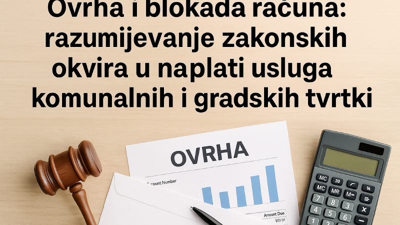 Ovrha i blokada računa: razumijevanje zakonskih okvira u naplati usluga komunalnih i gradskih tvrtki