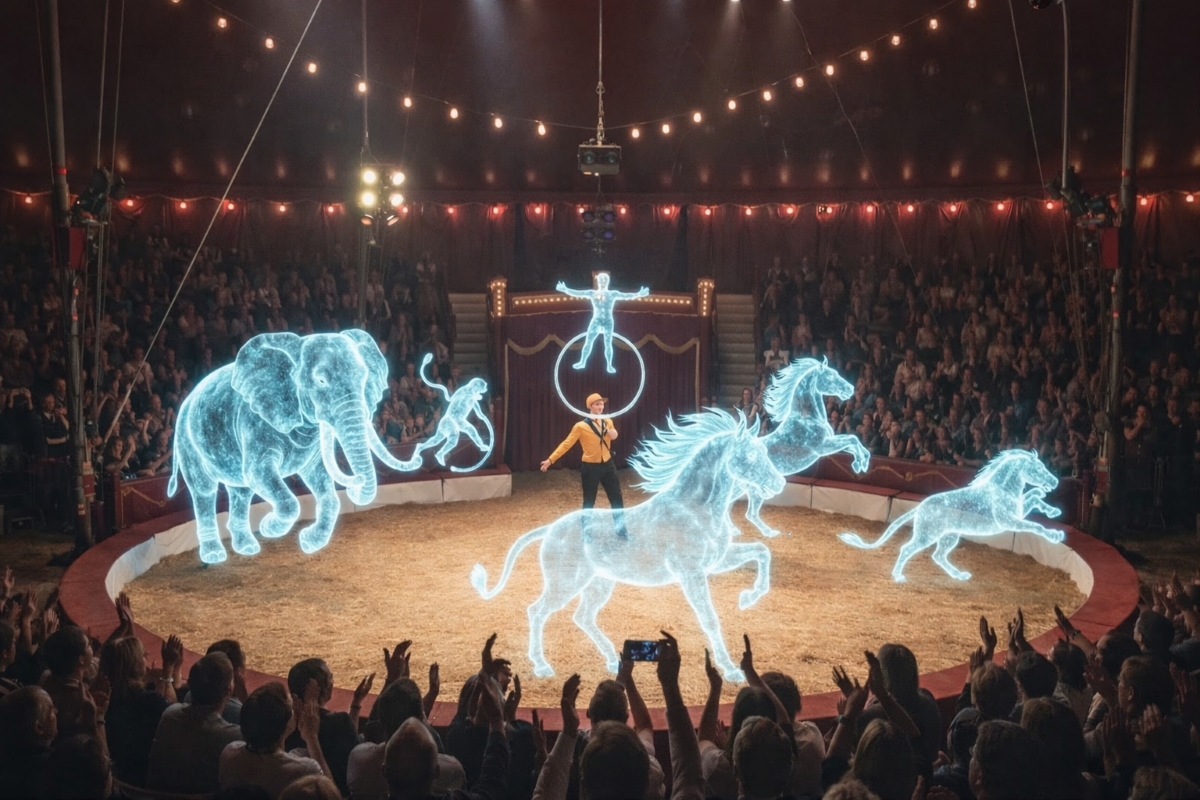 Cirkus koji koristi holograme umjesto pravih životinja