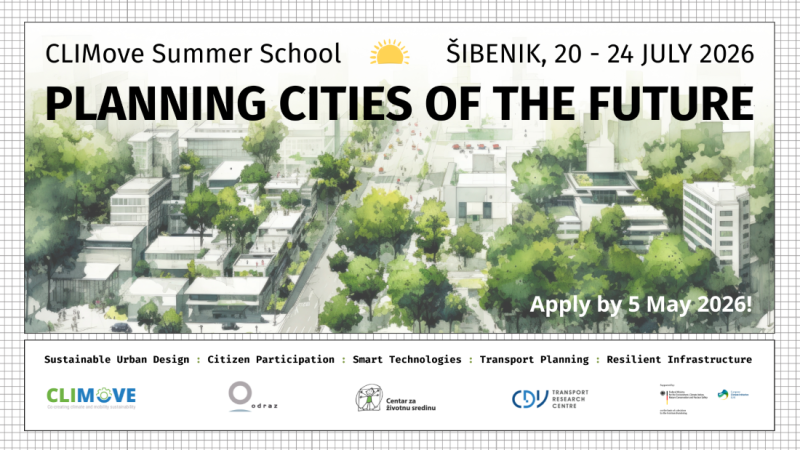 Studenti i mladi stručnjaci, prijavite se: Besplatna CLIMove ljetna škola o gradovima budućnosti u Šibeniku
