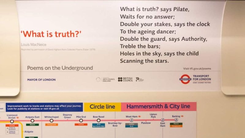 Četrdeset godina poezije u londonskoj podzemnoj željeznici
