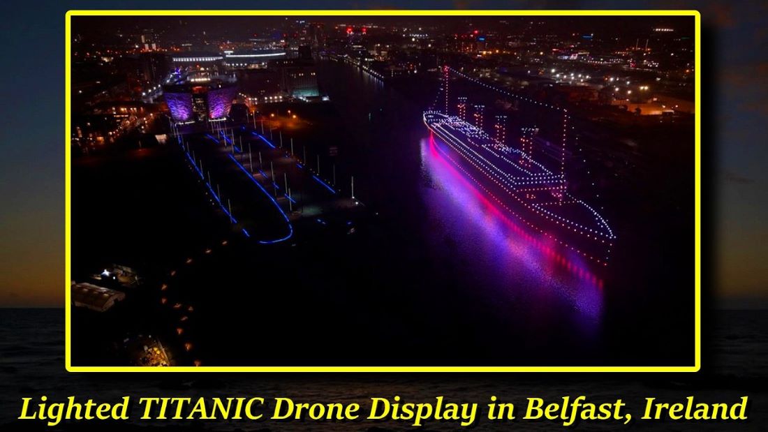 114 godina nakon prvog putovanja, Titanic se vratio u Belfast u prikazu dronovima