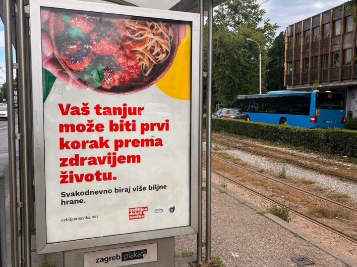 U Zagrebu osvanuli city light plakati koji pozivaju građane da jedu više biljne hrane