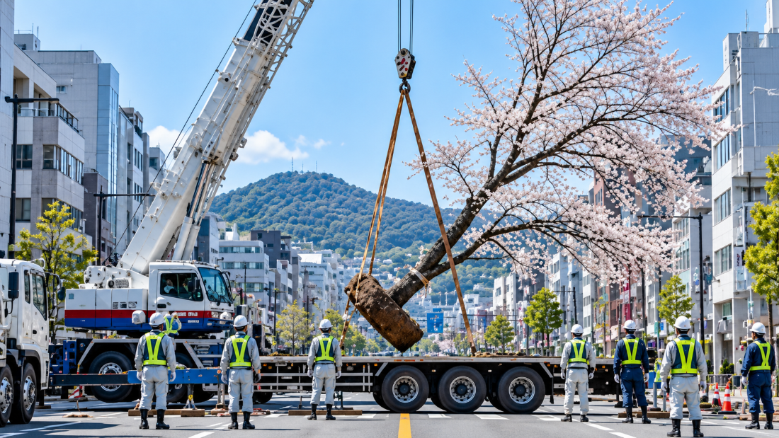 Japanci ne ruše stabla koja im smetaju – jednostavno ih presele na drugo mjesto